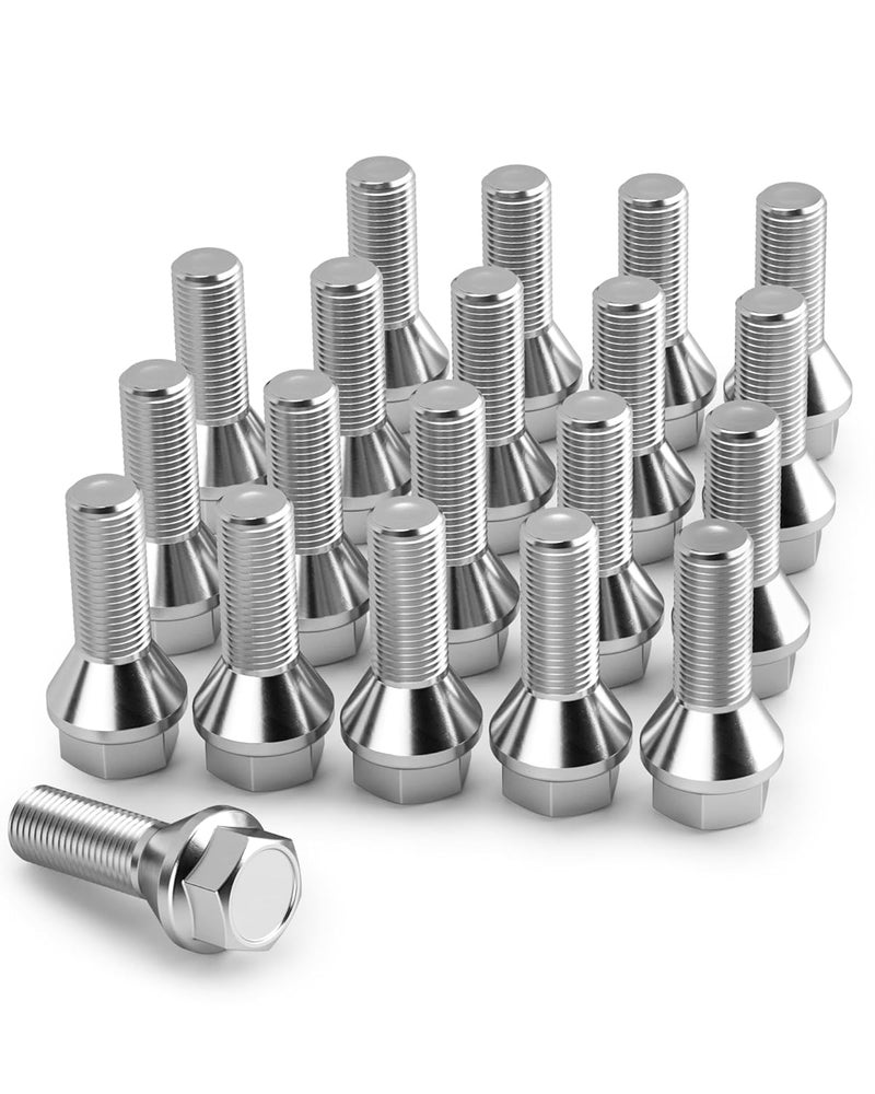 KSP PERFORMANCE KSP M12x1.25 Wheel Lug Bolts, 20PCS Extended OEM/Stock Wheel Studs for 2015-2022 Renegade, 2017-2022 Compass, 2014-2023 Cherokee, 17mm Hex 28mm Shank ET Studs for Dart - Image 1
